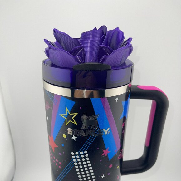 3D Rose Tumbler Topper that fit the new Barbie x Stanley 80s Rockers lids - Picture 6 of 15